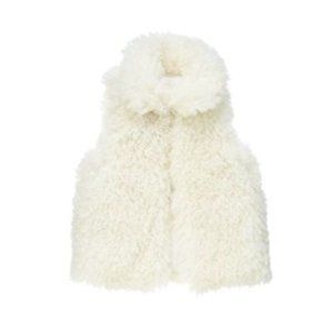 CRAZY 8 Cheery Good Friends Faux Fur Vest sz S NEW